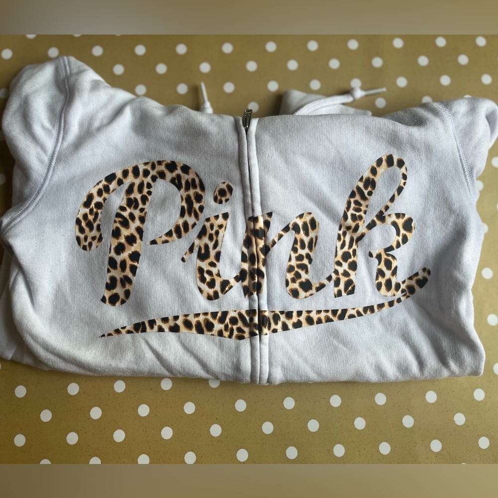White zip up jacket from PINK